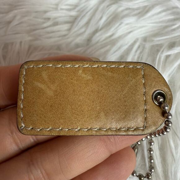 1.5" y2k COACH Vintage Fob Bag Charm Hang tag Hangtag - Picture 2 of 2